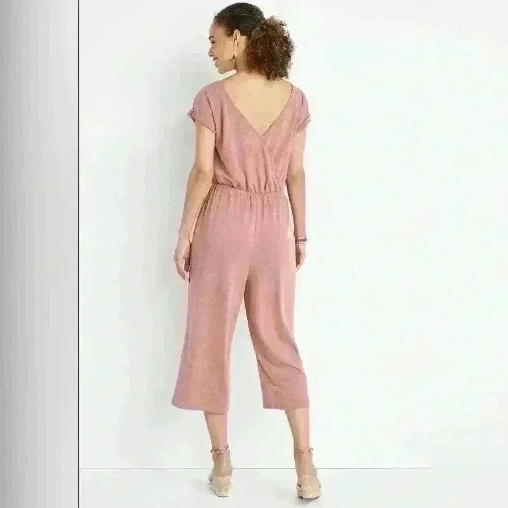 Maurices 24/7 French Terry Reversible Short Sleeve Jumpsuit Size Small - Picture 4 of 12